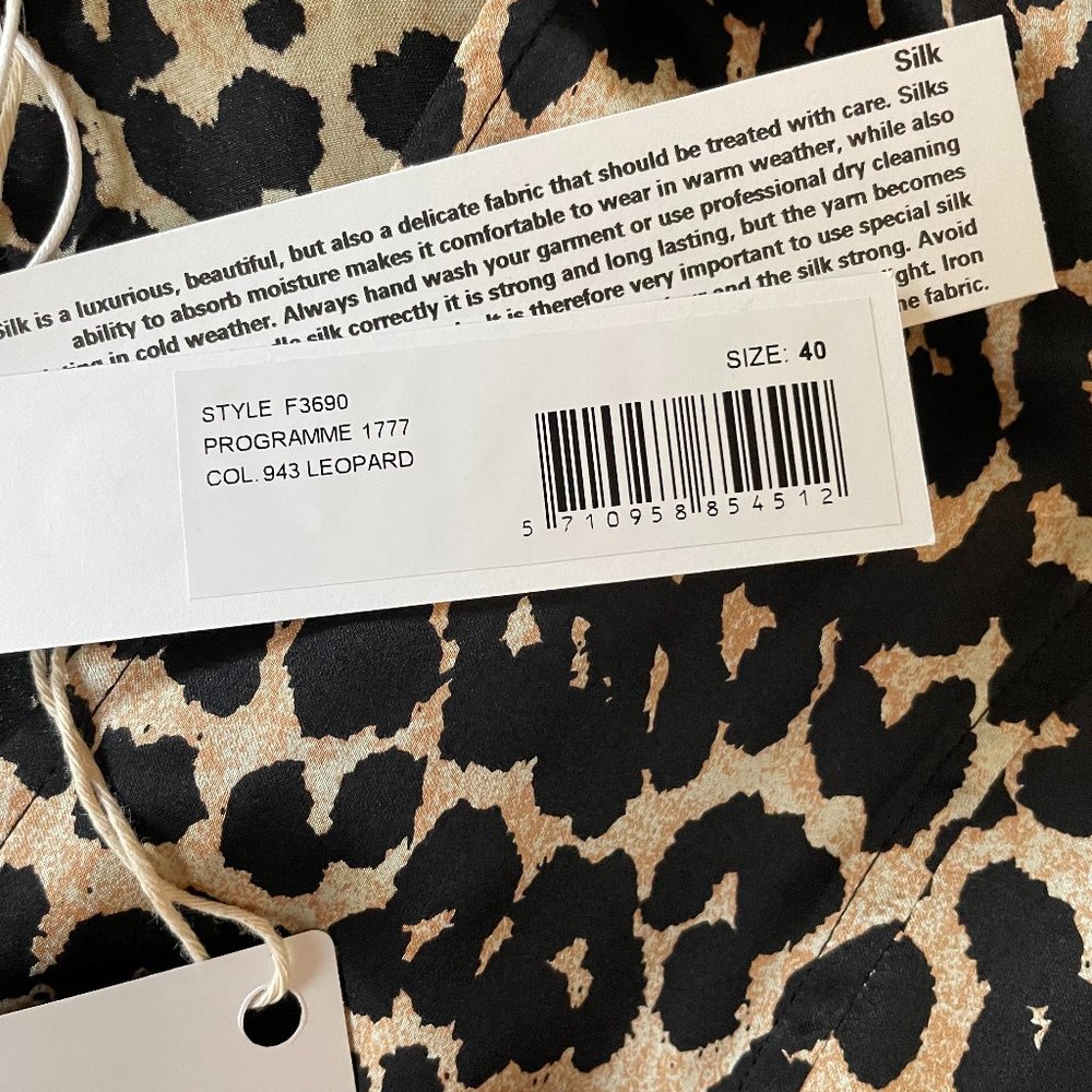 Leopard-Print Silk Satin Top from GANNI - Picture 9 of 10